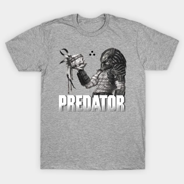 Predator Native Skull T-Shirt by MrPhilFox